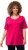 Ulla Popken Double Layer Rounded V-Neck Slim Fit Tee Magenta Pink - Тениски - 