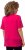 Ulla Popken Double Layer Rounded V-Neck Slim Fit Tee Magenta Pink - Тениски - 