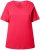 Ulla Popken Double Layer Rounded V-Neck Slim Fit Tee Red - Тениски - 