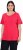 Ulla Popken Double Layer Rounded V-Neck Slim Fit Tee Red - Тениски - 
