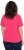 Ulla Popken Double Layer Rounded V-Neck Slim Fit Tee Dark Pink - Тениски - 
