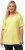 Ulla Popken Double Layer Rounded V-Neck Slim Fit Tee Lemon Yellow - Тениски - 