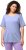 Ulla Popken Double Layer Rounded V-Neck Slim Fit Tee Pale Blue - Тениски - 