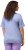 Ulla Popken Double Layer Rounded V-Neck Slim Fit Tee Pale Blue - Тениски - 