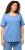 Ulla Popken Double Layer Rounded V-Neck Slim Fit Tee Cloud Blue - Тениски - 