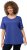 Ulla Popken Double Layer Rounded V-Neck Slim Fit Tee Blue Purple - Тениски - 