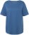 Ulla Popken Double Layer Rounded V-Neck Slim Fit Tee Denim Blue - Тениски - 