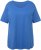 Ulla Popken Double Layer Rounded V-Neck Slim Fit Tee Blue - Тениски - 