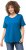 Ulla Popken Double Layer Rounded V-Neck Slim Fit Tee Medium Blue - Тениски - 