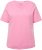 Ulla Popken Double Layer Rounded V-Neck Slim Fit Tee Light Pink - Тениски - 