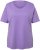Ulla Popken Double Layer Rounded V-Neck Slim Fit Tee Pale Lilac - Тениски - 