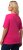 Ulla Popken Double Layer Rounded V-Neck Slim Fit Tee Fuchsia Pink - Тениски - 