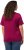 Ulla Popken Double Layer Rounded V-Neck Slim Fit Tee Magnolia Red - Тениски - 