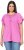 Ulla Popken Wing Sleeve V-Neck Tee Cool Pink - Тениски - 