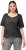 Ulla Popken Cold Dyed Sweetheart Neckline Short Sleeve Tee Graphite Grey - Тениски - 