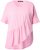 Ulla Popken Asymmetric Flounce Panel Short Sleeve Tee Pink - Тениски - 