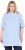 Ulla Popken Basic Round Neck Short Sleeve T-Shirt Light Blue - Тениски - 