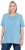 Ulla Popken Essential Round Neck Stretch Tee Light Teal - Тениски - 