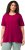 Ulla Popken Essential Round Neck Stretch Tee Magnolia Red - Тениски - 