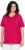 Ulla Popken Essential V-Neck Stretch Tee Dark Raspberry - Тениски - 