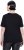 Ulla Popken Satin Trimmed Ribbed Jersey Short Sleeve T-Shirt Black - Тениски - 