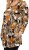 Scandinavian Caramel Flower Petals Tunic Orange and Brown - Печатни тениски за жени - 
