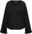 Ulla Popken Rolled Edge Long Sleeve Sweatshirt Black - Суичъри & cуичъри с качулка - 