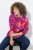 Ulla Popken Ribbon Print Turtleneck Sweatshirt Cherry Red - Суичъри & cуичъри с качулка - Уютни суитшърти, суичъри и плетива
