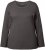 Ulla Popken Basic Round Neck Long Sleeve Slim Fit Cotton Tee Graphite Grey - Тениски - 