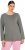Ulla Popken Basic Round Neck Long Sleeve Slim Fit Cotton Tee Grey - Тениски - 