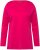 Ulla Popken Basic Round Neck Long Sleeve Slim Fit Cotton Tee Magenta Pink - Тениски - 