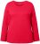 Ulla Popken Basic Round Neck Long Sleeve Slim Fit Cotton Tee Red - Тениски - 