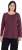 Ulla Popken Basic Round Neck Long Sleeve Slim Fit Cotton Tee Dark Berry - Тениски - 