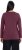 Ulla Popken Basic Round Neck Long Sleeve Slim Fit Cotton Tee Dark Berry - Тениски - 