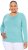 Ulla Popken Basic Round Neck Long Sleeve Slim Fit Cotton Tee Mint - Тениски - 