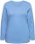 Ulla Popken Basic Round Neck Long Sleeve Slim Fit Cotton Tee Light Cornflower - Тениски - 