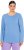 Ulla Popken Basic Round Neck Long Sleeve Slim Fit Cotton Tee Light Cornflower - Тениски - 