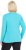 Ulla Popken Basic Round Neck Long Sleeve Slim Fit Cotton Tee Deep Aqua - Тениски - 