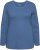Ulla Popken Basic Round Neck Long Sleeve Slim Fit Cotton Tee Ink Blue - Тениски - 