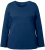 Ulla Popken Basic Round Neck Long Sleeve Slim Fit Cotton Tee Dark Blue - Тениски - 