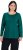 Ulla Popken Basic Round Neck Long Sleeve Slim Fit Cotton Tee Teal Green - Тениски - 