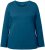 Ulla Popken Basic Round Neck Long Sleeve Slim Fit Cotton Tee Cerulean - Тениски - 