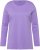 Ulla Popken Basic Round Neck Long Sleeve Slim Fit Cotton Tee Pale Lilac - Тениски - 