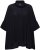 Ulla Popken Sparkling Draped Collared Tee Navy Blue - Печатни тениски за жени - 