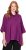 Ulla Popken Sparkling Draped Collared Tee Mulberry - Печатни тениски за жени - 