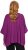 Ulla Popken Sparkling Draped Collared Tee Mulberry - Печатни тениски за жени - 
