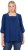 Ulla Popken Embroidered Detail 3/4 Sleeve Tee Dark Blue - Печатни тениски за жени - 