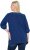 Ulla Popken Embroidered Detail 3/4 Sleeve Tee Dark Blue - Печатни тениски за жени - 