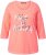 Ulla Popken Make It Amazing 3/4 Sleeve Graphic Tee Coral - Печатни тениски за жени - 