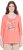 Ulla Popken Make It Amazing 3/4 Sleeve Graphic Tee Coral - Печатни тениски за жени - 